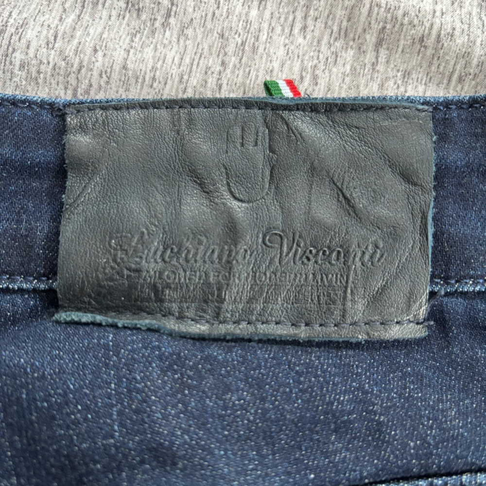 Luchiano Visconti Men's Dark Blue Jeans - Picture 2 of 10